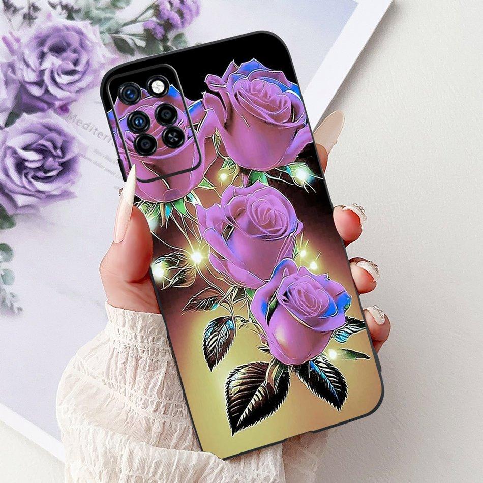 For Infinix Note 10 Pro Note10 Elegant Butterfly Cat Printed Phone Case For Infinix Note 10 10Pro NFC Black Silicone Soft Cases