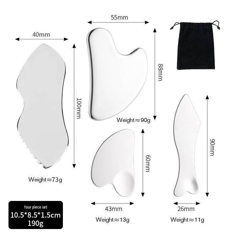 Stainless Steel Gua Sha Heart-Shaped Face & Body Massager