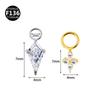 F136 Titanium Kite Cz Dangle Charm For Helix Cartilage Clicker Attachment Pendant Earlobe Piercing Jewelry