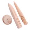 3 Types Wooden Leather Edge Burnisher Polished Grinding Tool(3 In 1 Set)