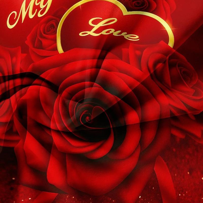 3pcs Romantic Valentine'S Day Bedding Set Red Rose Love Floral Duvet Cover Set Gifts for Lover(1 Duvet Cover And 2 Pillowcases)