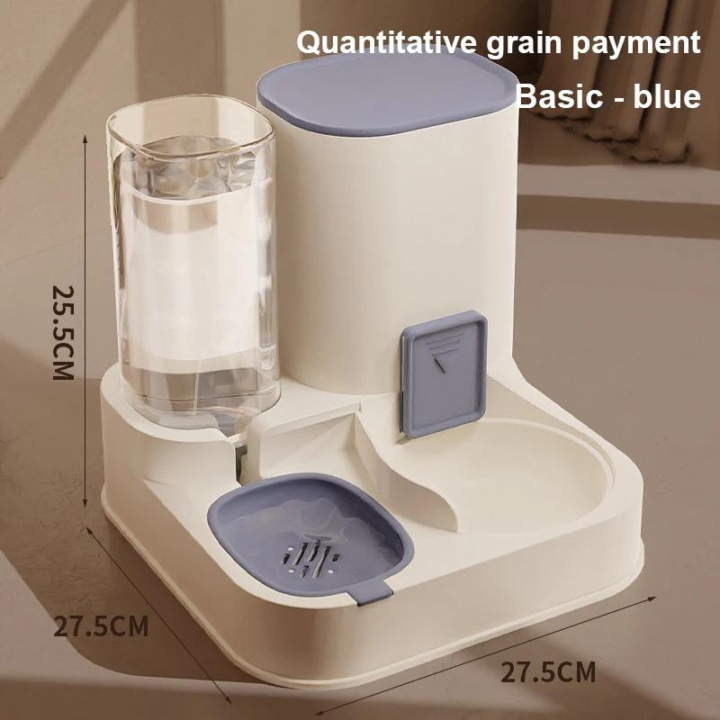 Pet Cat Automatic Feeder Drinking Water Large Capacity Water Dispenser Dry Wet Separation Food Container Pet Supplies