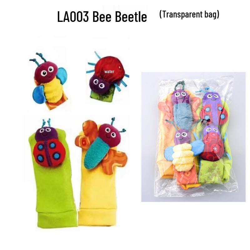 Set di sonagli da polso e caviglia per animali del bosco - Giocattoli a campanella educativi multi-stile