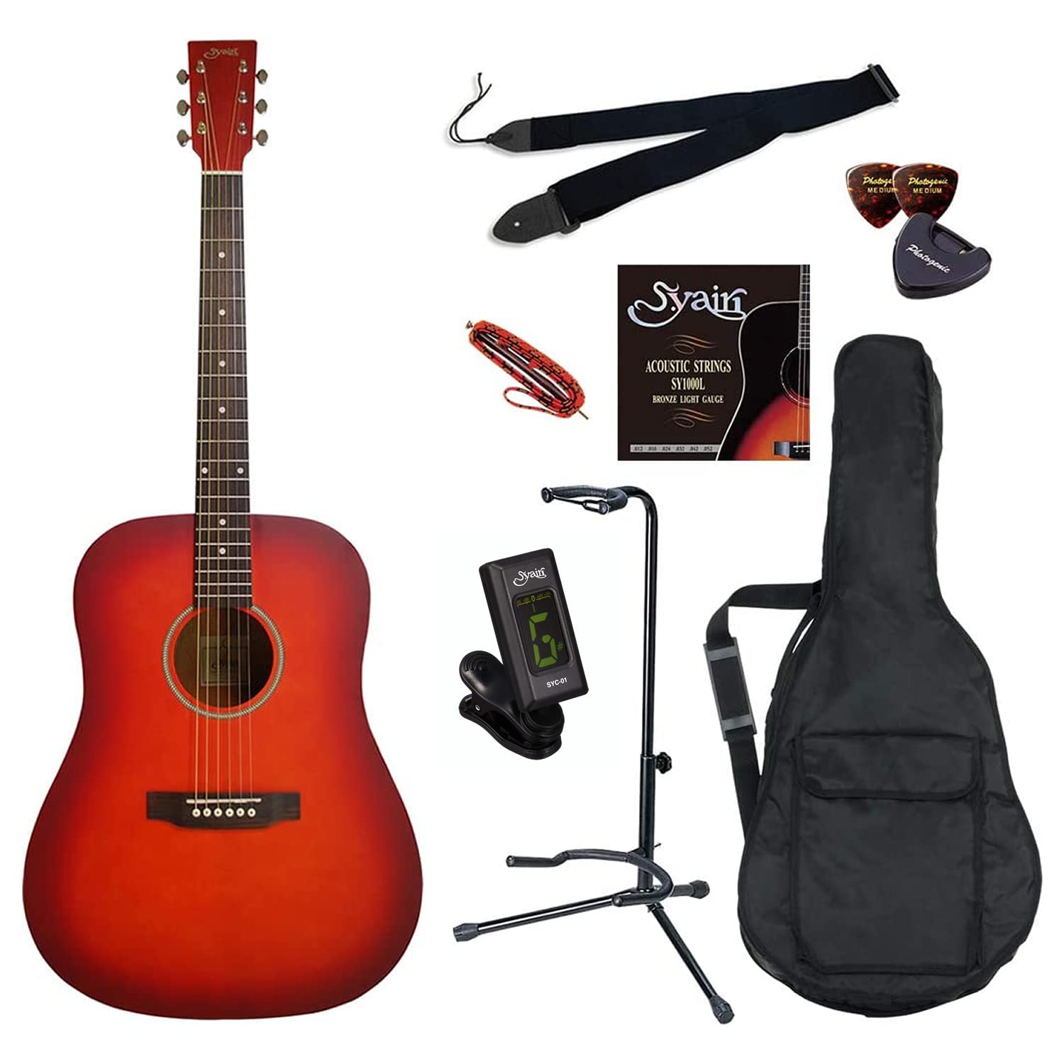 

Акустическая гитара Amazon Original Специальный набор из 9 предметов Cherry Sunburst S.Yairi YD-04/CS