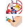 Wooden Toys Bead Maze Colorful Animals Fruits Shapes Educational Counting Learning Circle Toys Kids Classic Gifts for Toddlers