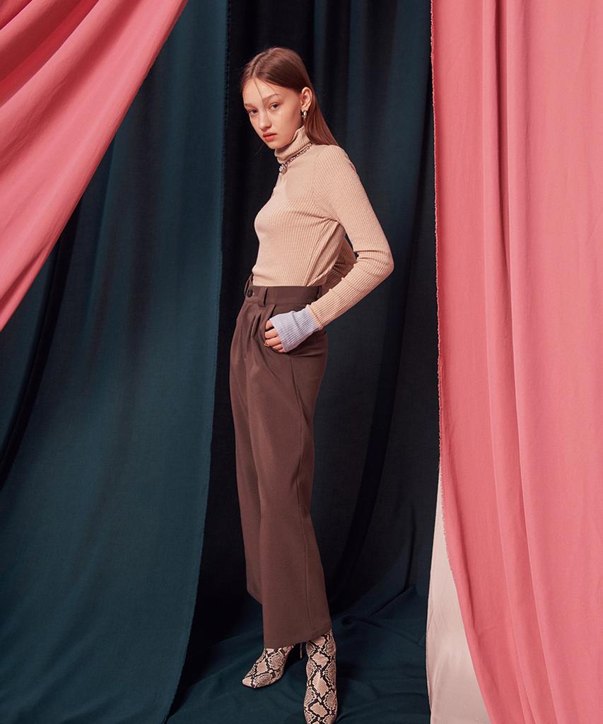 VVV Straight Wide Pants_ Cocoa Brown