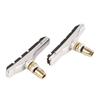 Bike Brake Pads,1 Pair Aluminum V Brake Pads with Grooved   for Enhanced Stopping Power Quiet Braking Replacement for Most Calipers