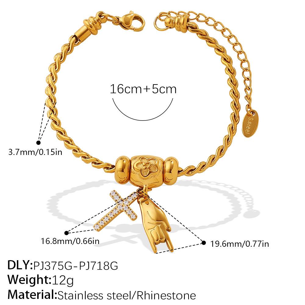 Bead-piercing snake bone bracelet string bracelet high-quality positioning bead spacer simple fixed bead spacer women s model