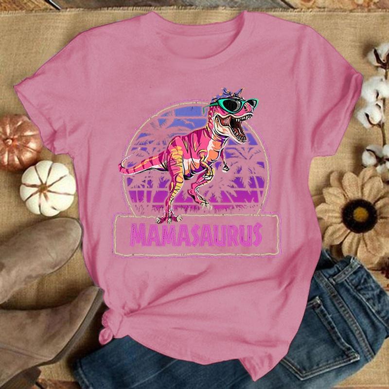 Mother'S Day Mamasaurus Dinosaur T-Shirt Men Women Fashion Harajuku T Shirt Summer Cool Short Sleeve Hip Hop Top Tee