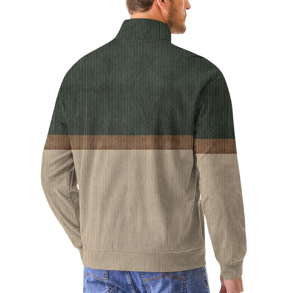 Moletom masculino retrô casual com estampa degradê