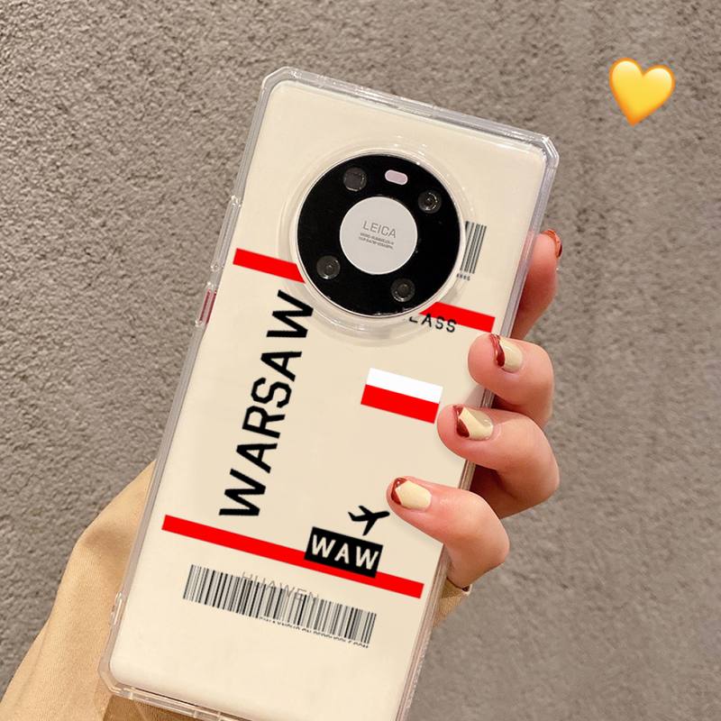 Custodia per telefono INS Light Ticket Aereo per Samsung S20 ULTRA S30 per Redmi 8 per Xiaomi Note10 per Huawei Y6 Y5 cover