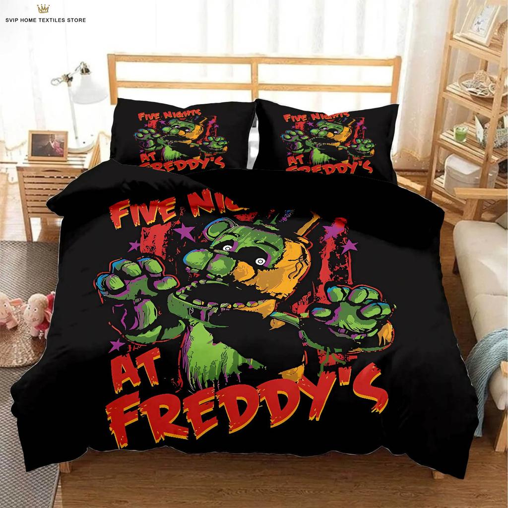 Comforter Dark Game Cartoon 3D Stereo Printing Bedding Set Three-Piece Set Machine Washable