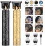 Beard trimmer set, USB rechargeable cordless electric hair clipper set, sharp blades, with 4 indicator combs.