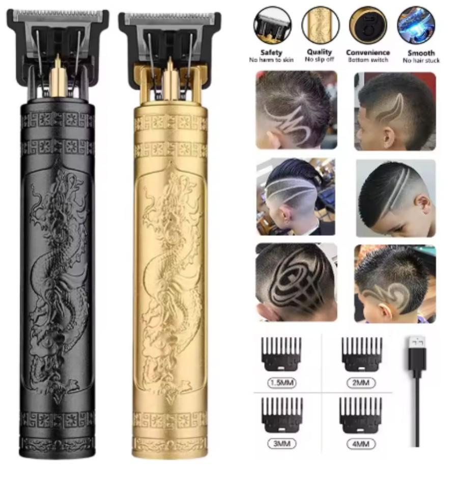 Beard trimmer set, USB rechargeable cordless electric hair clipper set, sharp blades, with 4 indicator combs.
