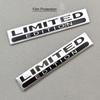 2PCS Metal Aluminium LIMITED EDITION Logo Emblem 3D Chorme Silver Black Red Car Sticker Fender Trunk Badge Decal Car Accessories