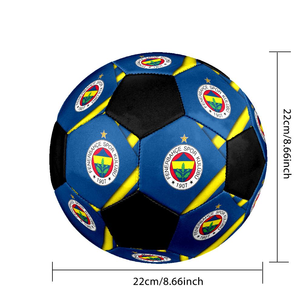 Fenerbahçe S.K Pallone da Calcio Colorato Per Tutte le Età Cucito a Macchina PVC Pronto per la Competizione Resistente Alto Rimbalzo.TAGLIA5