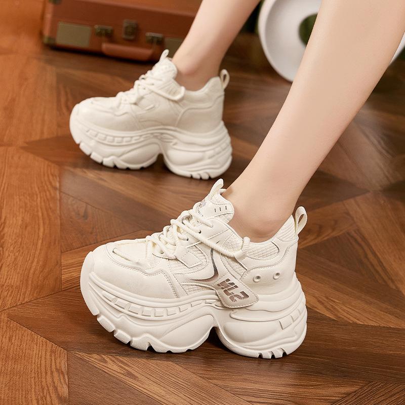 Platform Dad Shoes Women's 2025 Autumn and Winter New Lace-up Versatile Casual Sports Shoes Muffin Non-slip Inner Height-increasing Women's Shoes