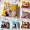 P-Popeye the Sailor Anime Cushion Cover Premium Comfort Reversible Pillow Cove -Two In One Design for Any Room & Car Interior