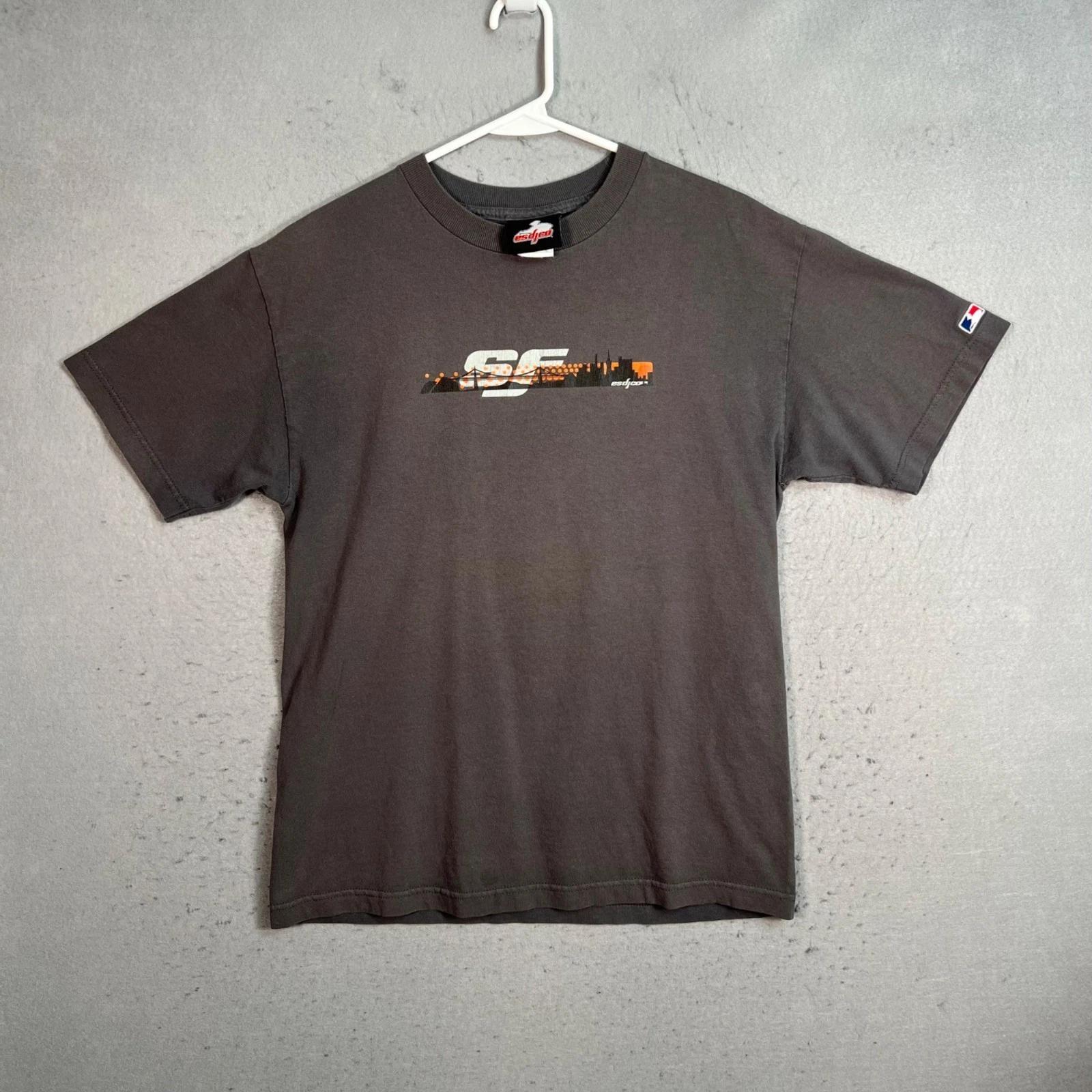 ESDJCO Techno DJ Promo T Shirt Adult Medium Dark Gray Mens S