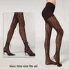 Black Sheer Tights Leopard Print Seamless Stockings Y2K Style Thin Pantyhose