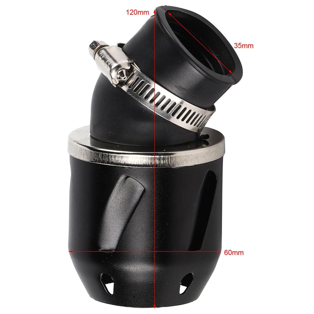 Motorcycle Air Intake Filter Power Filter Air Cold Air Filter 35mm Diameter 45°