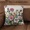 2D Vintage Floral Embossed Style Throw Pillow Covers Pattern Cushion Cover Suitable For Sofa Bedroom Car Pillow Cover