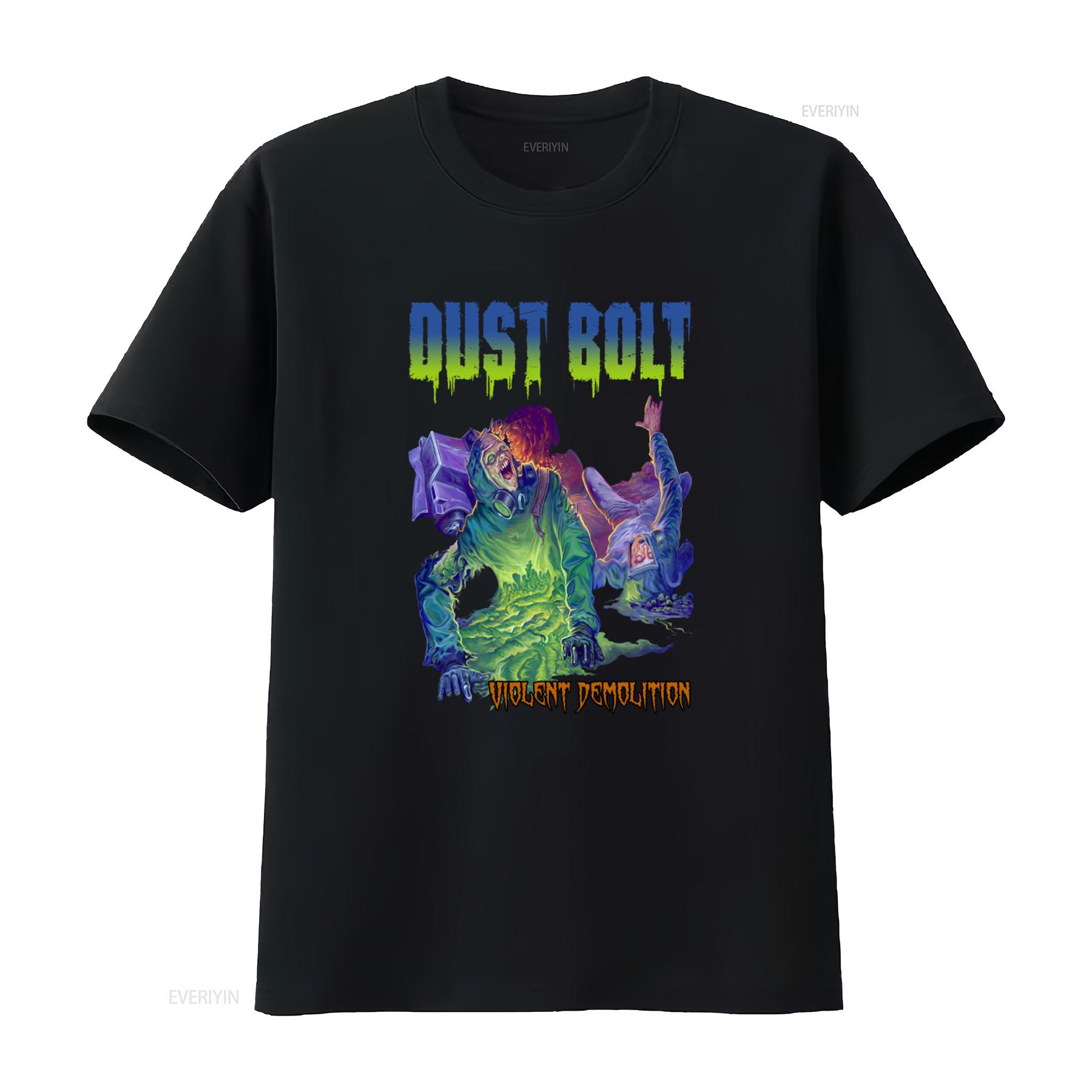 

New DTG T shirt Dust Bolt Violent Demolition For Men vintage Washed Stretched fashion graphic Slightly Breathable streetwear 4XL