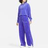 Nike Solid Color Logo Print Ribbed Side Split Corduroy Wide Leg Straight Leg Sports Pants Women Bottoms Purple DQ5922-430
