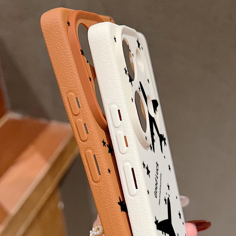 For Xiaomi 13T Pro Poco X7 X6 M6 Pro Redmi Note 14 13 Pro 12 11 Case Airplane Print Leather Texture TPU Soft Shockproof Matte Slim Phone Cover