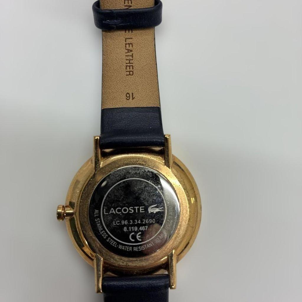 Used Battery Replaced LACOSTE Ladies Watch Navy Gold