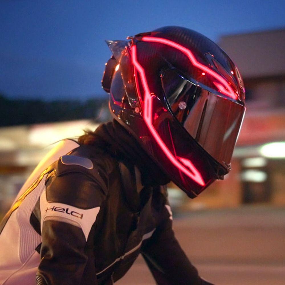 Modified Sticker Riding Signal EL Strip LED Luminous Sticker Motorcycle Helmet Light Reflector Film