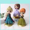 Encantadoras Miniaturas de PVC da Princesa Elsa Anna Sofia de Frozen para Crianças e Fãs