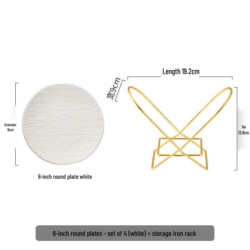 Nordic Ceramic Bone Dish Set with Storage Rack