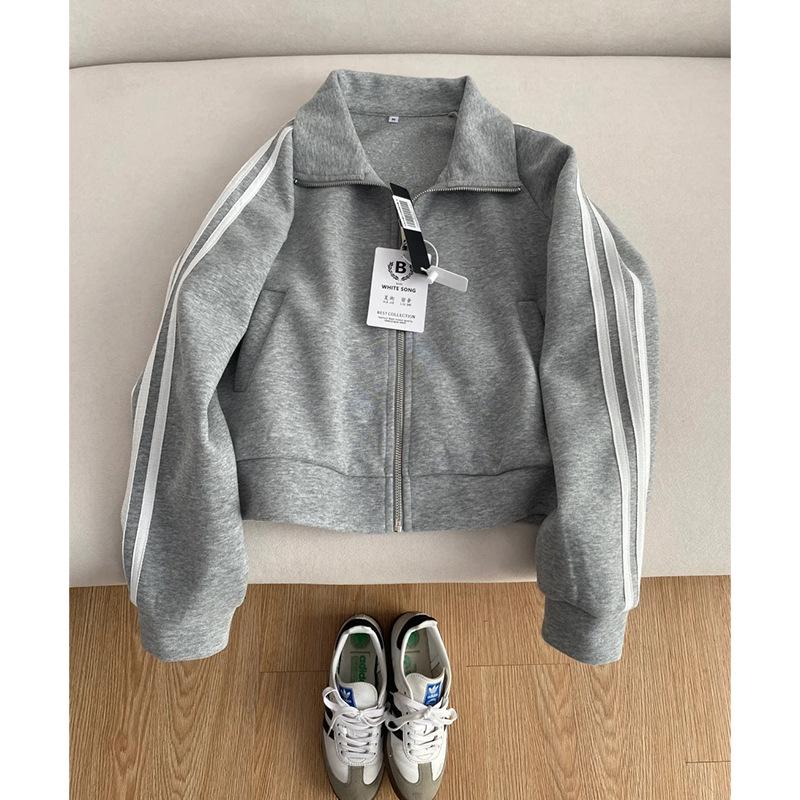 Women's Sporty Three-Stripe Baseball Jacket - Autumn 2025