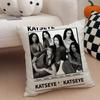 Kpop-Stil Y2K Hot Girl Stil K-Katseye Girlgroup Kissenbezug Weicher Seidiger Stoff Verdeckter Reißverschluss Kissenhülle Perfektes Fan-Geschenk