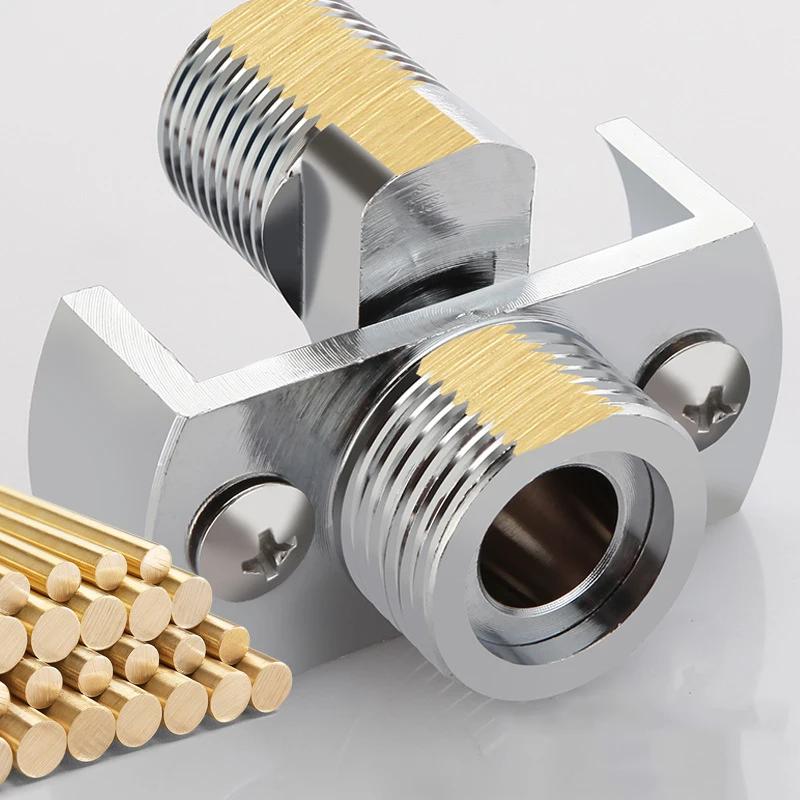 40 Degree Adjustable Wall Mounted Faucet Copper Angled Curved Foot Eccentric Screw Corner for Adjust Angle Of Intake Pipe