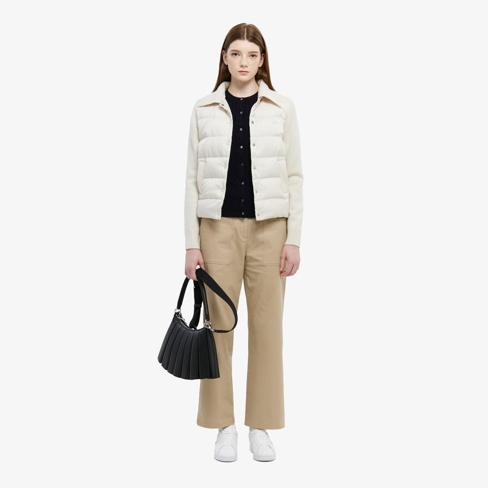 [Lacoste] Women's Cable Crew Neck Cardigan AF092E-55NHDE