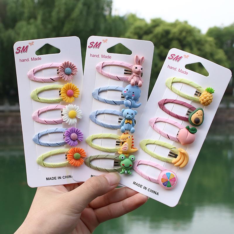 

5шт девушки Симпатичный Мультфильм Животное Фрукты Шпильки Сладкие дети Цветок Волосы Заколка Оголовье Барретты Мода BB Клип Аксессуары для волос Подарок