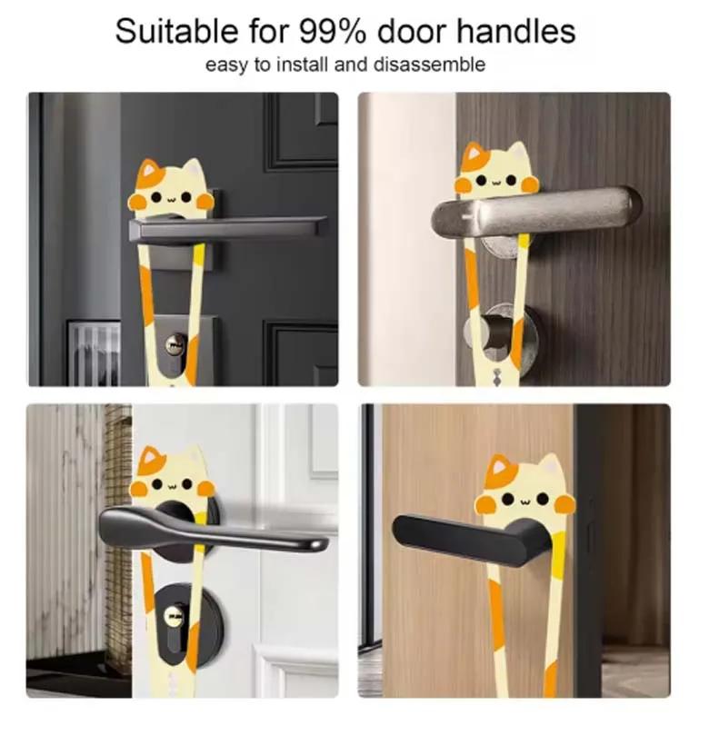 Pet Door Stopper with Adjustable Elastic Door Lock for Free Ventilation and Access In and Out