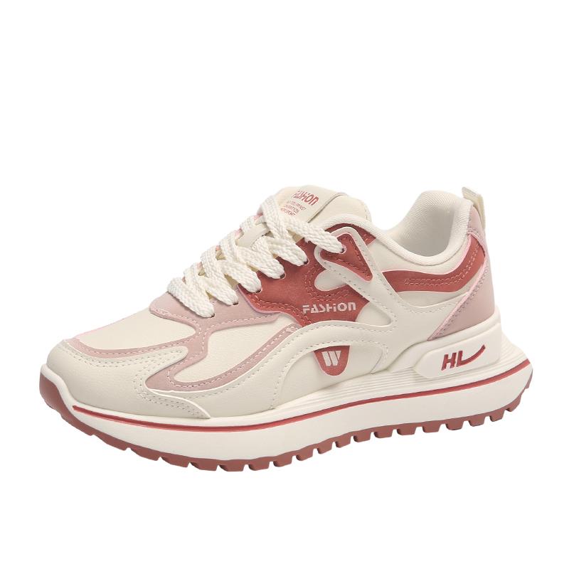 Fashion Sneakers Women Platform Flat Shoes Woman Casual Trainers Ladies Chunky Girls School Casual Running Light Tenis Pink Non-slip