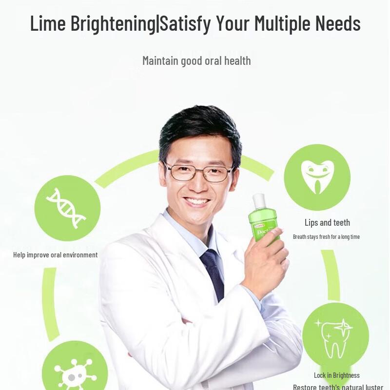 Dr. Tooth Lime Whitening Fluoride Mouthwash