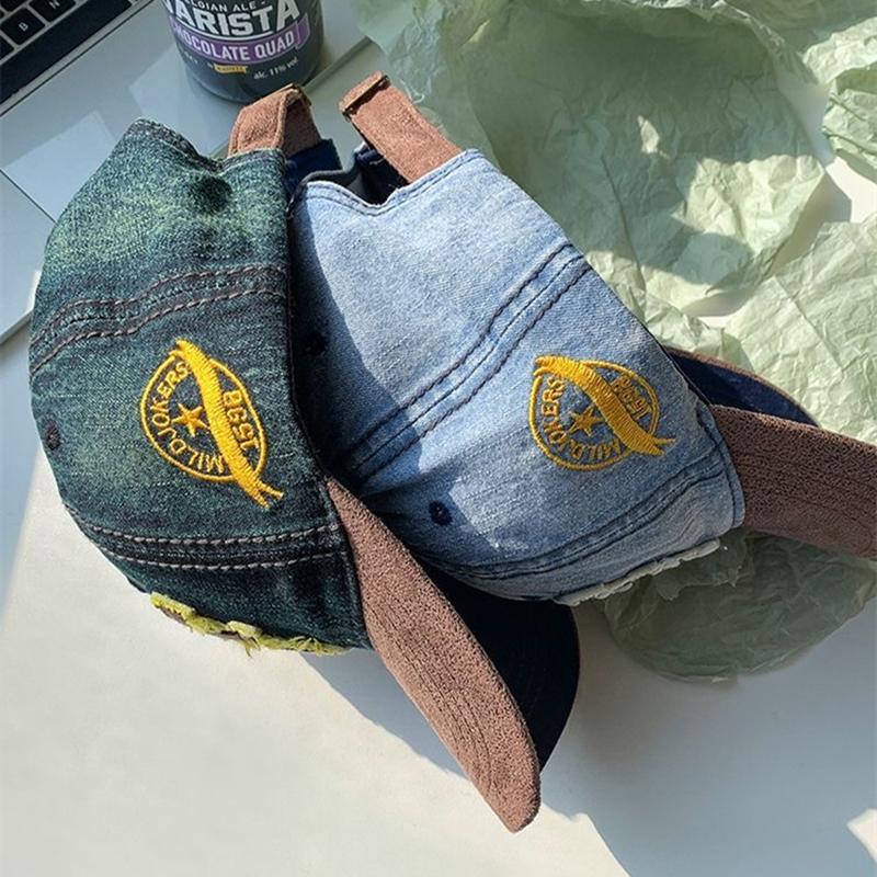 Unisex Washed Cotton Baseball Cap W Letter Embroidery Outdoor Casual Classic Hat for Women And Men