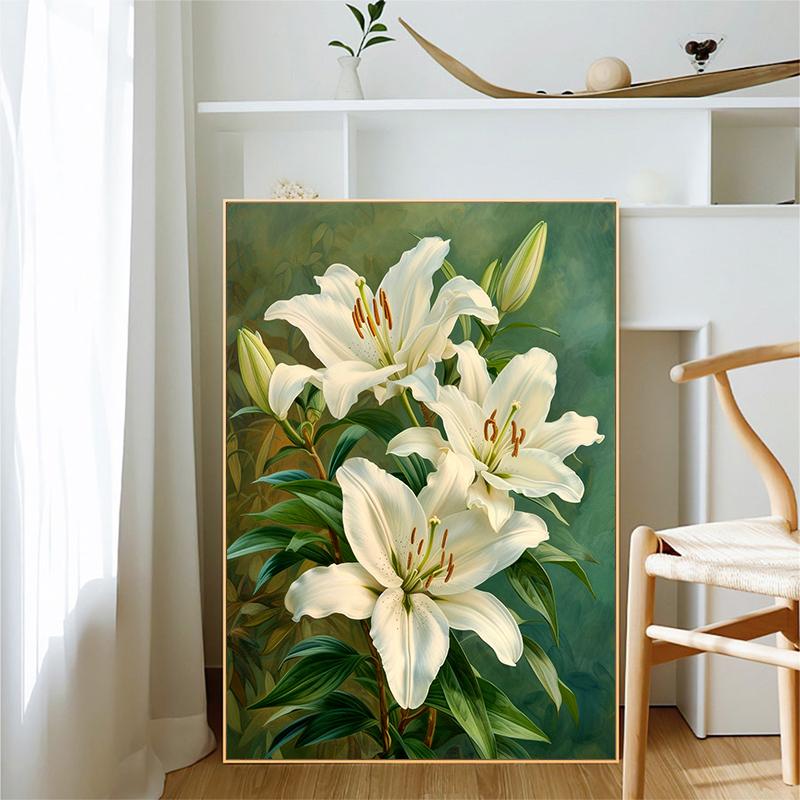 5d DIY Diamond Painting Cross Stitch Lily Handicrafts Plants Flowers Diamond Embroidery Mosaic Home Decor