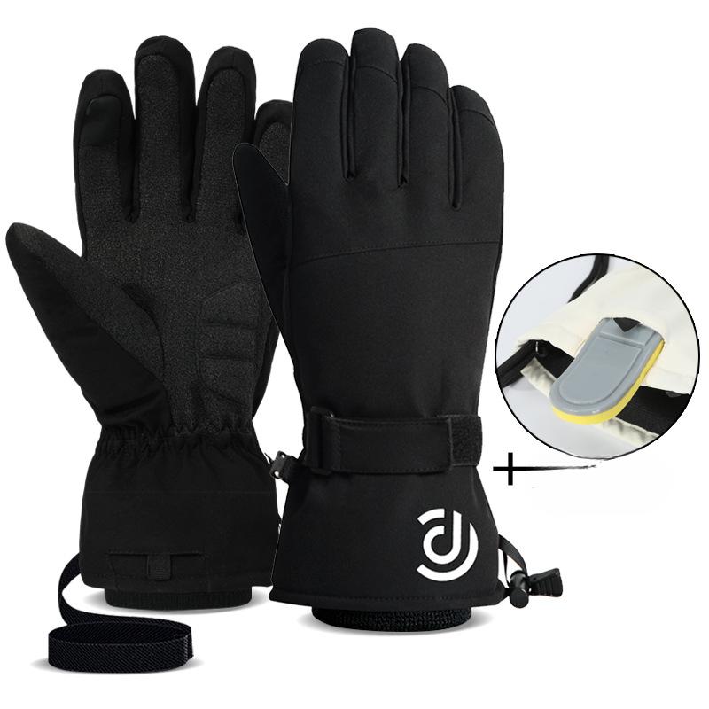 Winter Warm and Waterproof Ski Gloves for Men Thickened Waterproof for Outdoor Use  and Built In Wrist Guards for Women