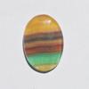 Natural Fluorite Gemstone Cabochon, 48 Cts Fluorite Crystal Oval Shape 35x25 Mm