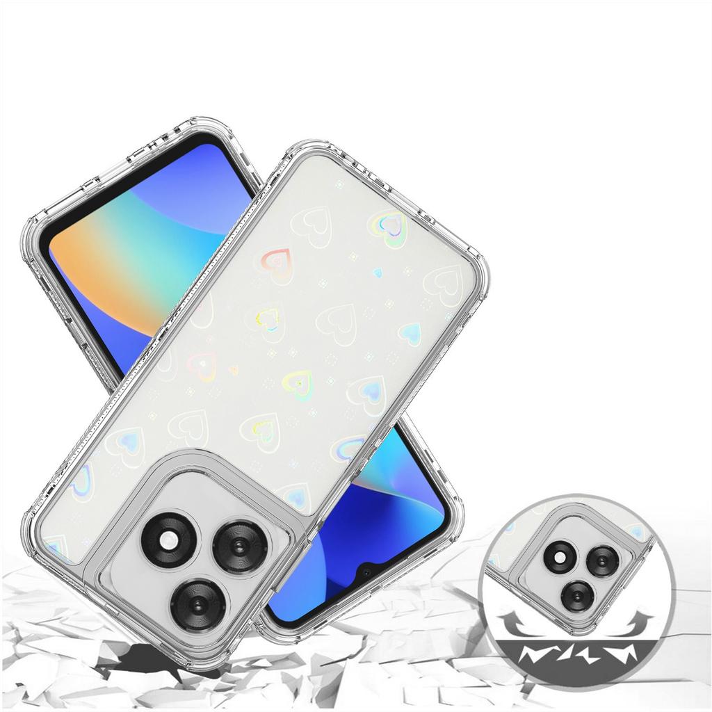 For TECNO Spark 10 4G/Spark 10C 4G Case Precise Cutouts Acrylic TPU Clear Phone Cover with Laser-printed Film