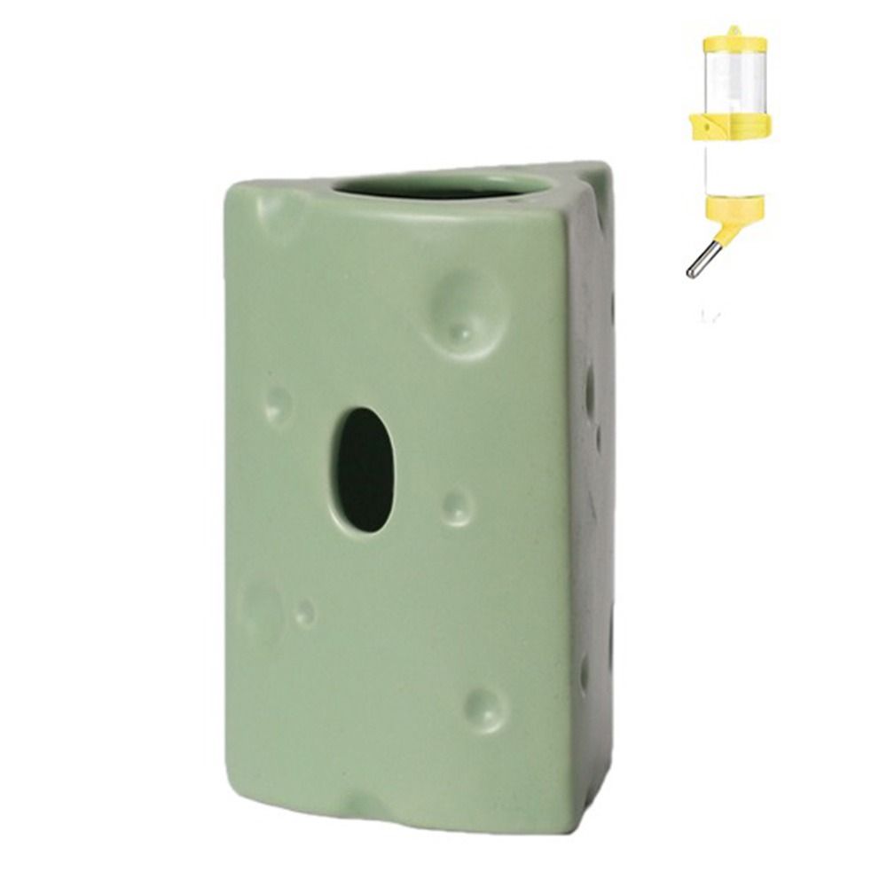 Kreatives Keramik-Hamsterhaus Käseform Futter Napf Leicht zu Reinigen Hamster Futterspender Haustier Nesting