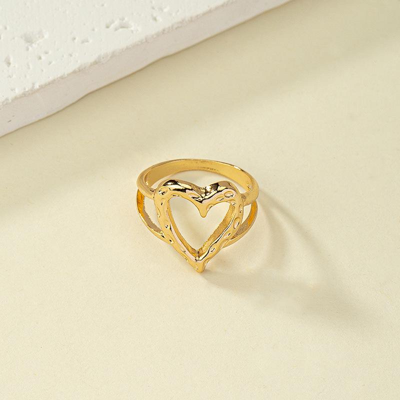 

Минималистичное кольцо с полым сердцем в корейском стиле - Женское модное заявление