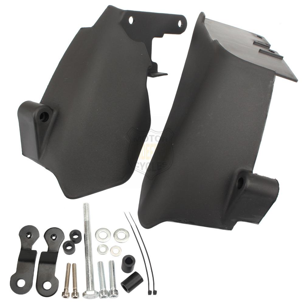 Motorcycle Air Heat Deflector Mid Frame Trim Saddle Heat Shield Cover for Harley Dyna 2006 Later Street Bob Wide Glide 2006-2017