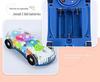 In Stock: Interactive Transparent Gear Racing Car – Omni-directional Walking, Lights, Music, Electric Toy for Children & Parents